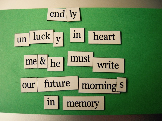 magnetic poem endly